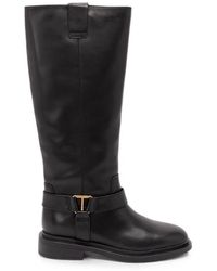 Twinset - Logo-Plaque Buckled Boots - Lyst