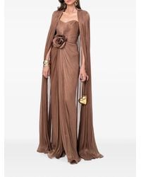 Ana Radu - Floral-Detail Pleated Maxi Dress - Lyst