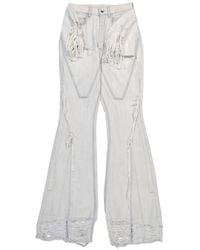 Rick Owens - Jean Slivered Bootcut À Bords Francs - Lyst