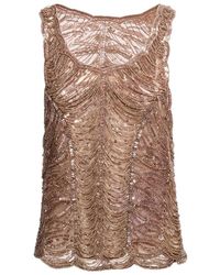 Elie Saab - Bead-Embroidered Tank Top - Lyst
