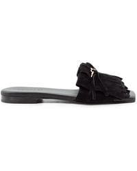 DONNARì - Fringe-Detail Flat Sandals - Lyst
