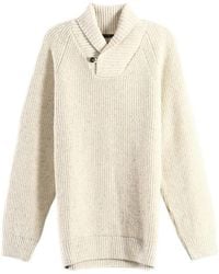 Barbour - Fleck Ribbed Shawl-Collar Sweater - Lyst