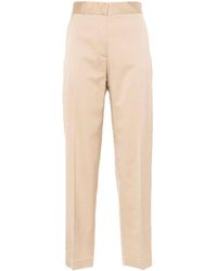 Antonelli - Pressed-crease Shantung Tapered Trousers - Lyst