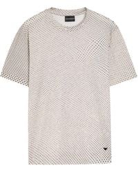 Emporio Armani - Printed Jersey T-Shirt - Lyst