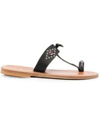 K. Jacques - Embellished Toe-Strap Sandals - Lyst
