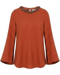 Gemy Maalouf - Beaded Cowl-Back Top - Lyst