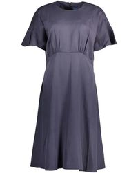 GANT - Flutter-Sleeve A-Line Midi Dress - Lyst