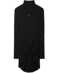 Off-White c/o Virgil Abloh - Off- Mc Twist Crepe Knot Det Dress - Lyst