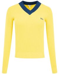 Loewe - Pull En Maille Nervurée À Logo Brodé - Lyst