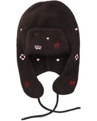 Juicy Couture - Embroidered Knitted Trapper Hat - Lyst