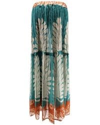 BYE Firenze - Gale Palme Leaf-Print Maxi Skirt - Lyst