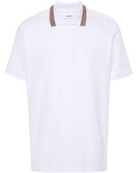 Burberry - Poloshirt mit gestreiftem Kragen - Lyst