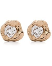 Fie Isolde - 14K Small Alfa Diamond Stud Earrings - Lyst