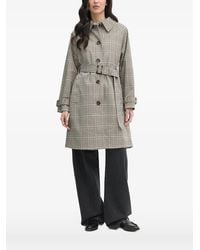 Barbour - Maia Check-Pattern Trench Coat - Lyst