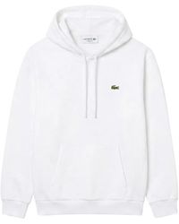 Lacoste - Logo-Patch Drawstring Hoodie - Lyst