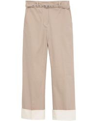 3.1 Phillip Lim - Belted Cotton Flared Trousers - Lyst