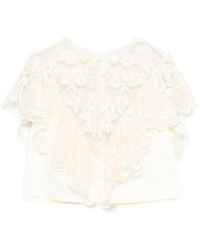 Sandro - Floral Guipure Crop Top - Lyst