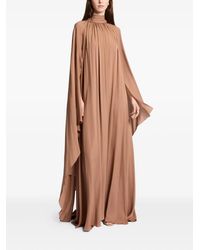Elie Saab - Robe Mi-Longue À Col Montant - Lyst