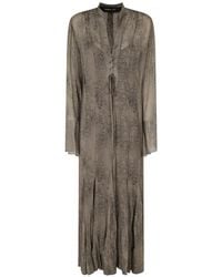 FEDERICA TOSI - Python-Print Georgette Maxi Dress - Lyst