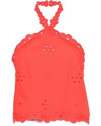 retroféte - Caliane Broderie-Anglaise Halterneck Top - Lyst
