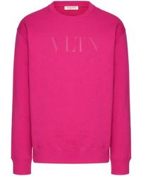 Valentino Garavani - Vltn-print Cotton Sweatshirt - Lyst
