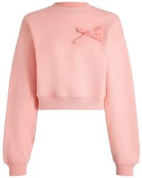 Patou - Bow-Detail Cropped Sweatshirt - Lyst