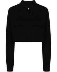 Rick Owens - Cropped Blouse Met Drukknopen - Lyst