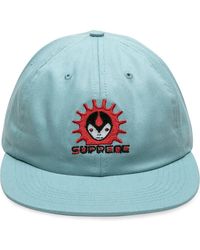 Supreme Leather Reflective S Logo 6-panel Cap in Teal (Blue) for 