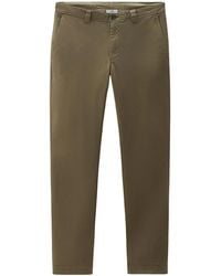 Woolrich - Logo-Embroidered Chinos - Lyst