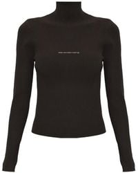 Alexander Wang - Logo-Print Ribbed Sweater - Lyst