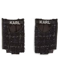 Karl Lagerfeld - K/essential Fingerless Gloves - Lyst