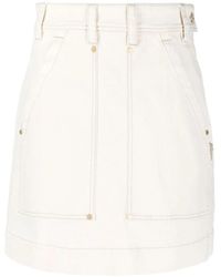Brunello Cucinelli - High-rise Dyed Mini Skirt - Lyst