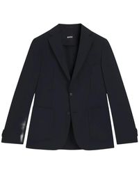 BOSS - Single-Breasted Notch-Lapel Blazer - Lyst