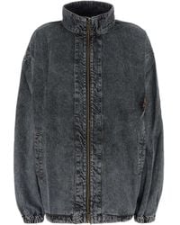 Y. Project - Funnel-Neck Denim Jacket - Lyst