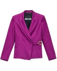 Just Cavalli - Snake-Detail Buckle-Fastening Jacket - Lyst