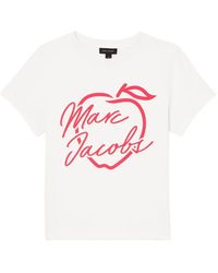 Marc Jacobs - Katoenen T-Shirt Met Logoprint - Lyst