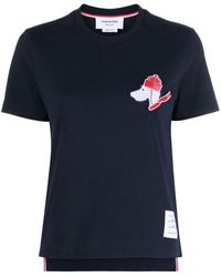 Thom Browne - Hector-patch Short-sleeve T-shirt - Lyst