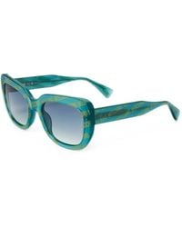Moschino - Logo-Print Cat-Eye Sunglasses - Lyst
