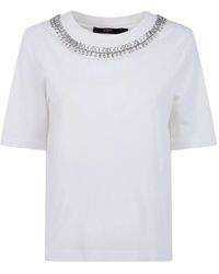 Seventy - Embellished Crew Neck T-Shirt - Lyst