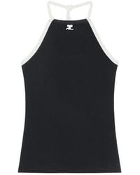 Courreges - Top Con Lazo En La Espalda - Lyst