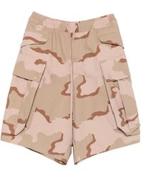R13 - Camouflage-Pattern Cargo Shorts - Lyst