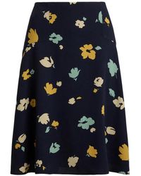Polo Ralph Lauren - Floral-Print Crepe Skirt - Lyst