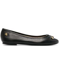 Ralph Lauren - Jayna Leather Ballerina Shoes - Lyst