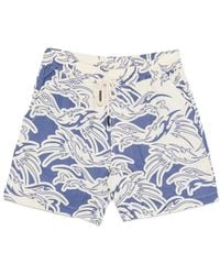 Oas - Rouge Porto Graphic-Print Drawstring Shorts - Lyst