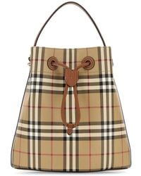 Burberry - Borsa vintage check con coulisse - Lyst