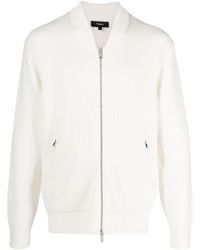 Theory - Cotton-cashmere Zip-up Cardigan - Lyst