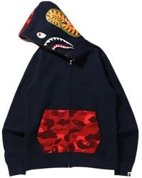 A Bathing Ape - Hoodie Camo Shark À Fermeture Zippée - Lyst