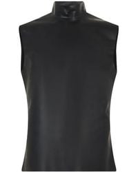 Moschino - High-Neck Sleeveless Vest - Lyst