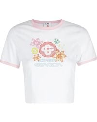 CASABLANCA - Graphic-Print Croppedt-Shirt - Lyst