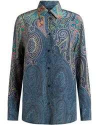Etro - Camicia Con Stampa Paisley - Lyst